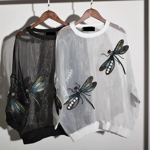 Korean Dragonfly Blouse - Picture 3 of 7